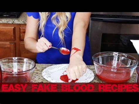 best way to apply fake blood to clothes|recipes for fake blood.